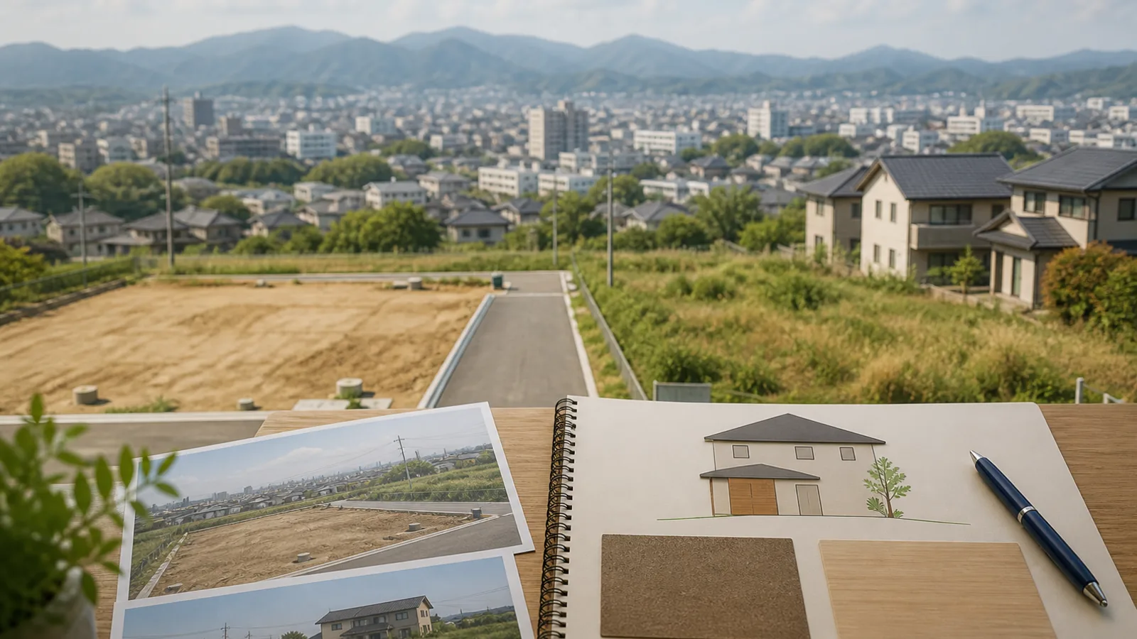 郡山市の住宅候補地と土地代、建物費を分けた予算資料